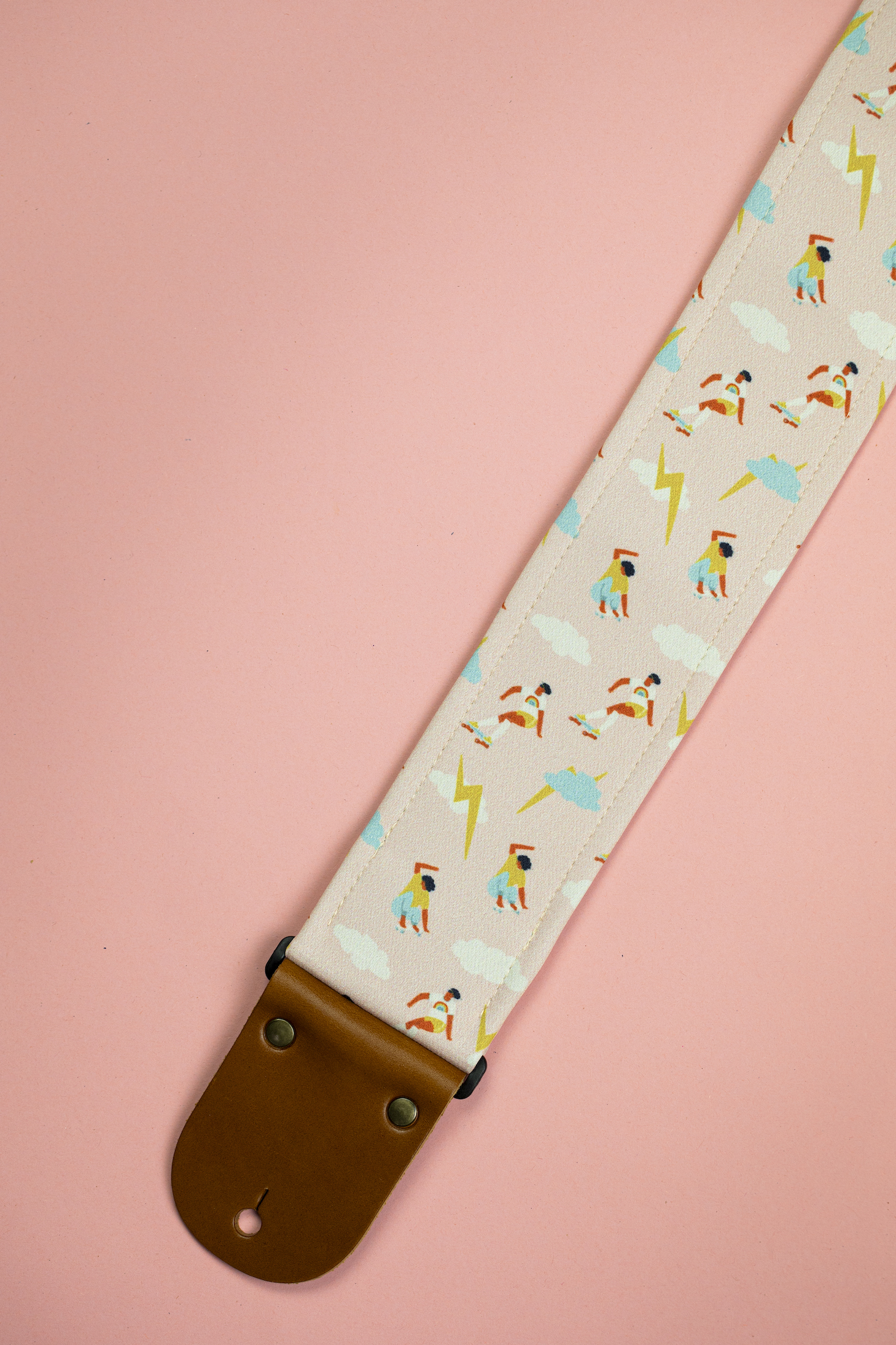 Heaven Is A Halfpipe Guitar Strap with Italian Satin - Image 3