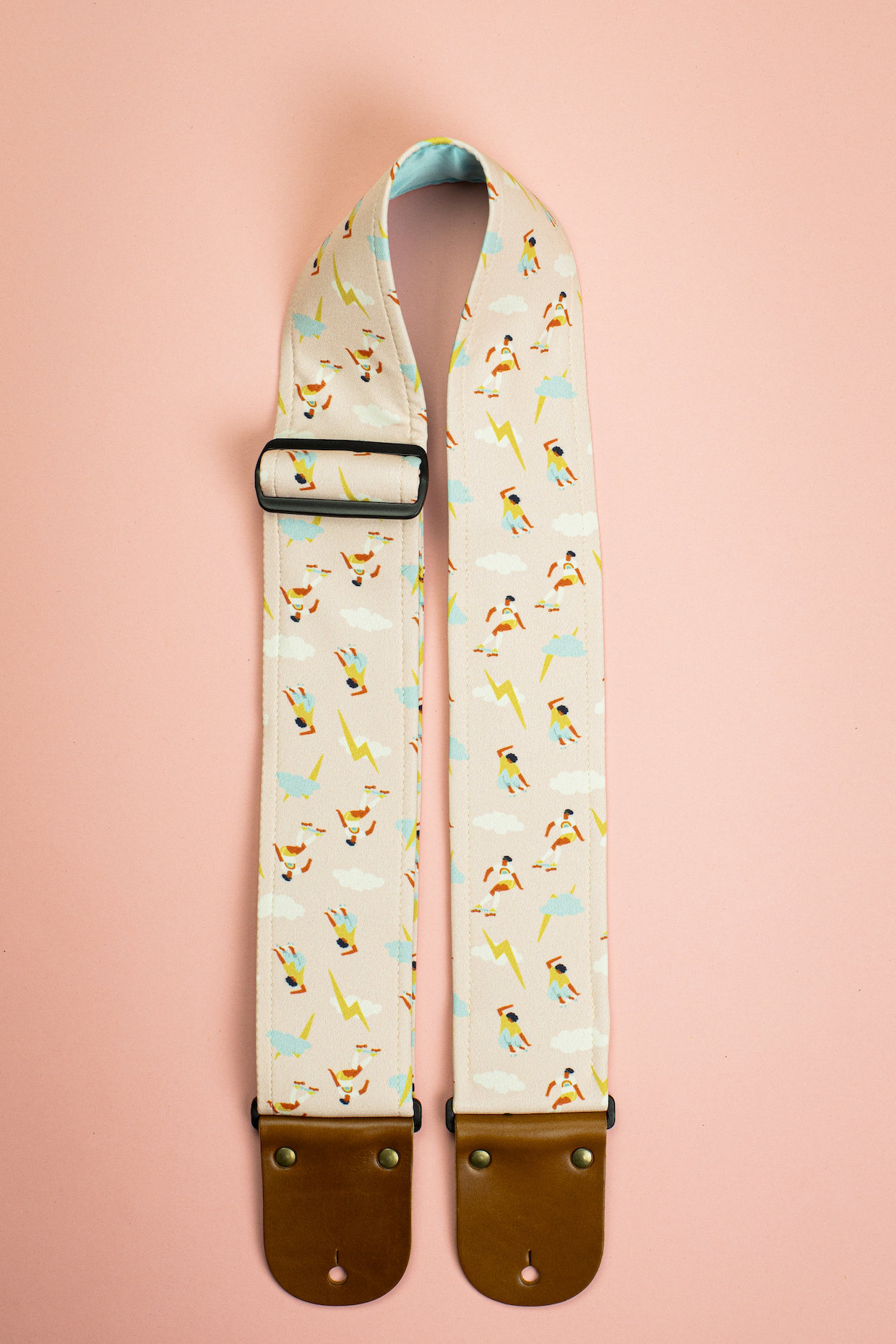 Heaven Is A Halfpipe Guitar Strap with Italian Satin - Image 4