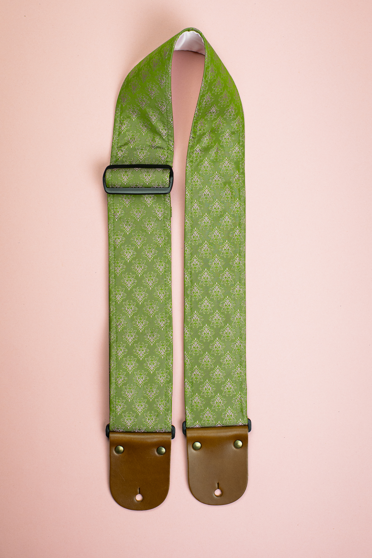 Green Jacquard Guitar Strap - Image 9
