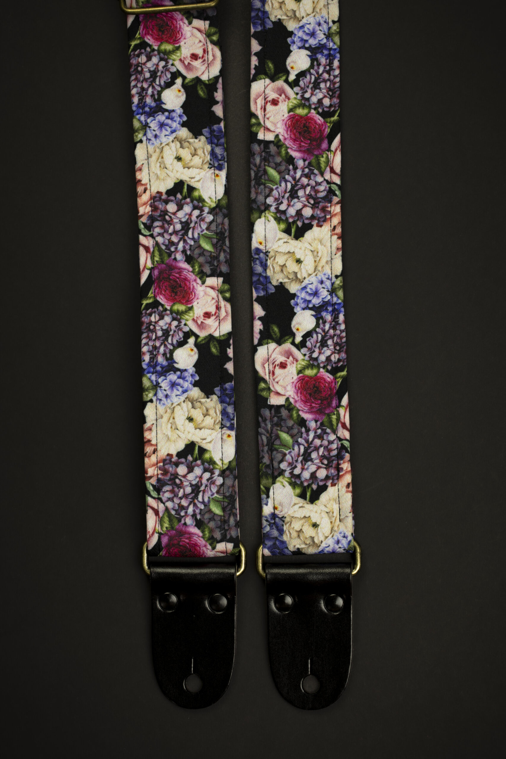 Roses Guitar Strap with Italian Satin - Image 5