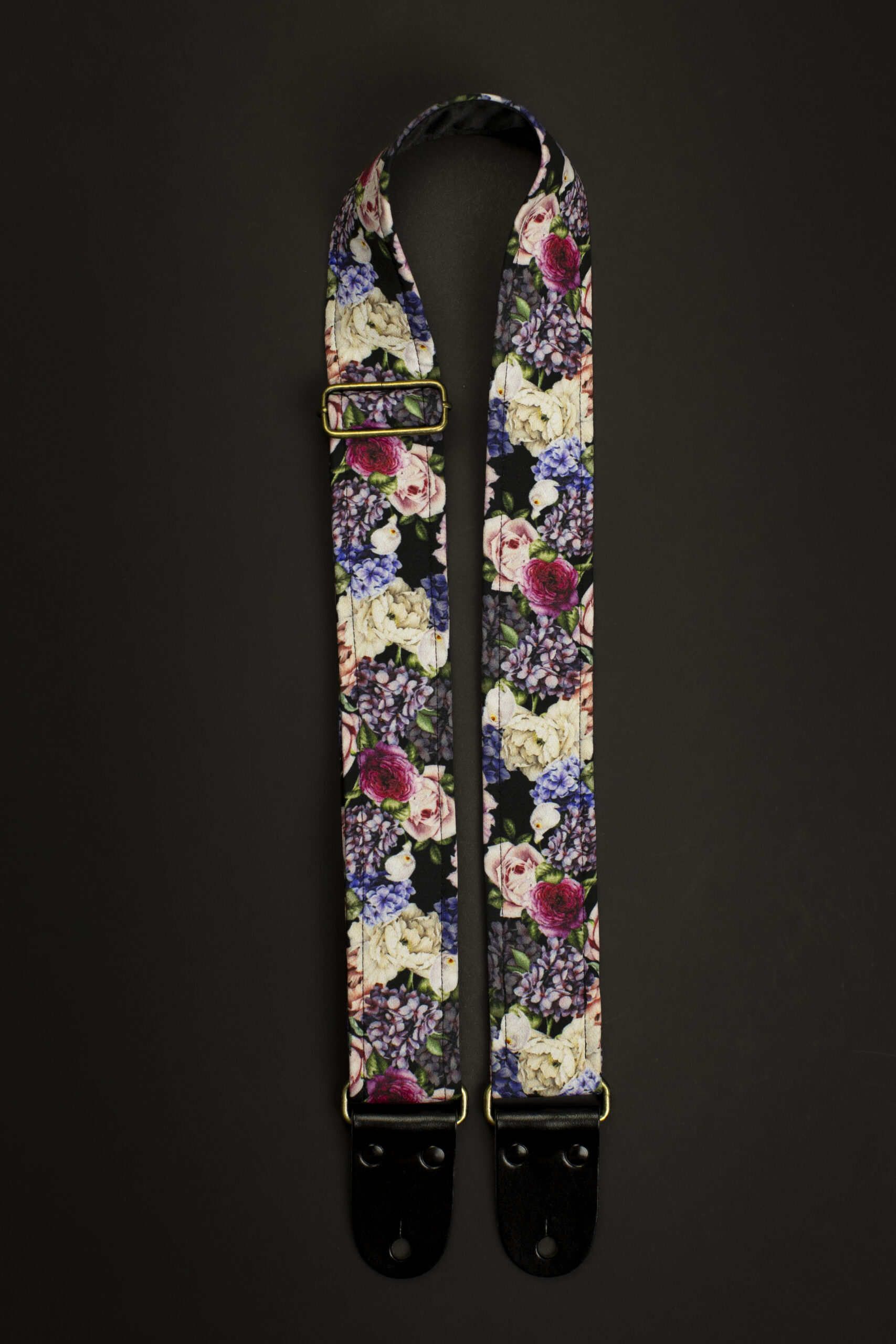 Roses Guitar Strap with Italian Satin - Image 6