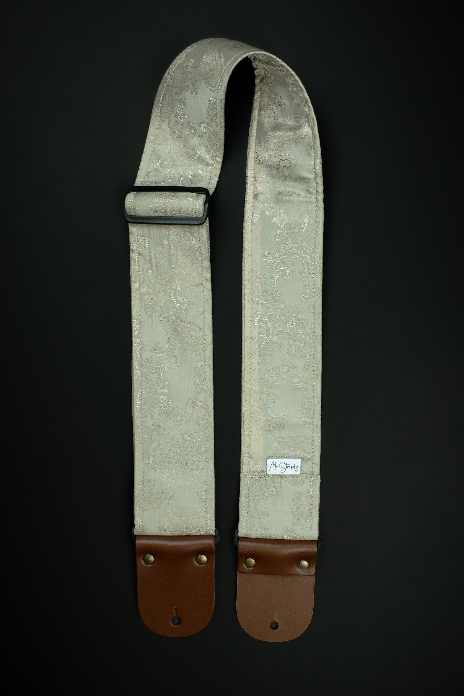 Moonlight Paisley Vintage Guitar Strap (Jacquard) - Image 6