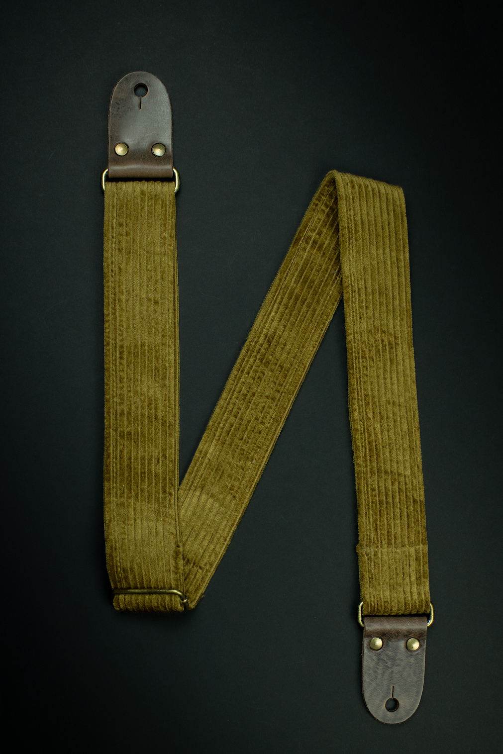 Vintage Khaki Corduroy Guitar Strap 2inch