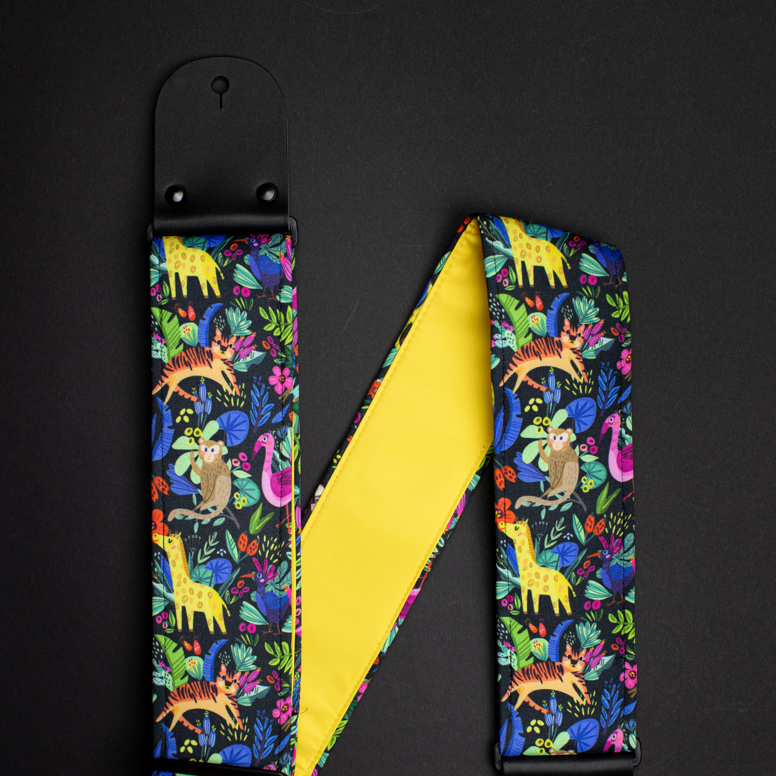 Welcome To The Jungle Guitar Strap Wide (3inch) Bass Strap - Image 2