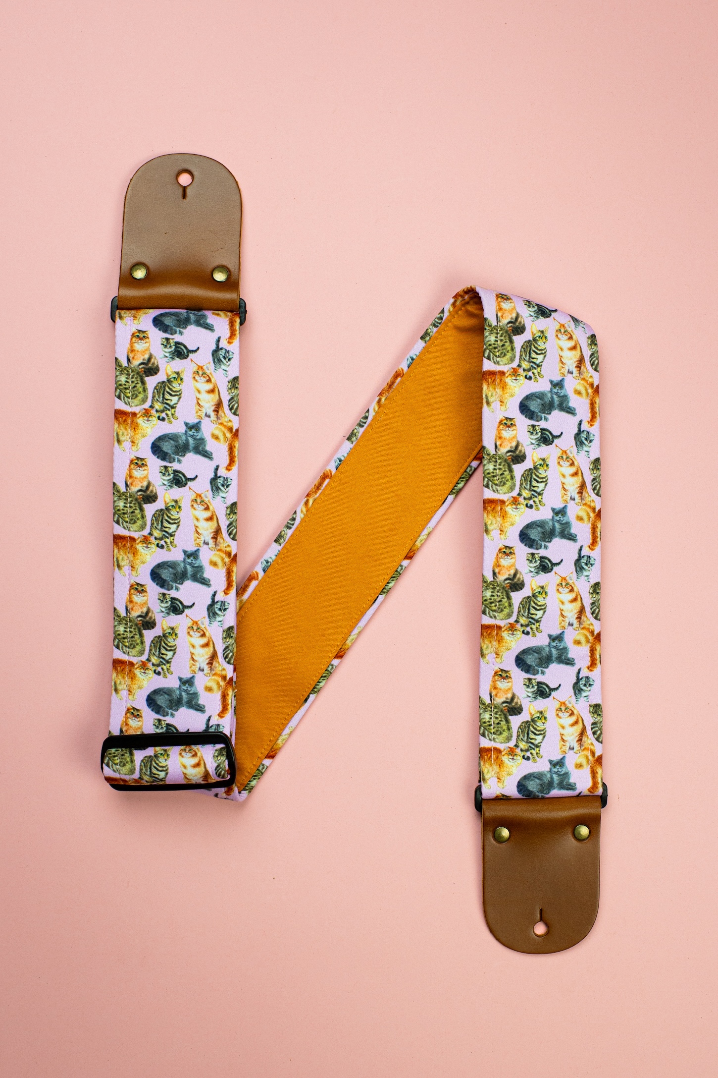 Mr.Strapsky Vintage Guitar Strap Cats Lover112