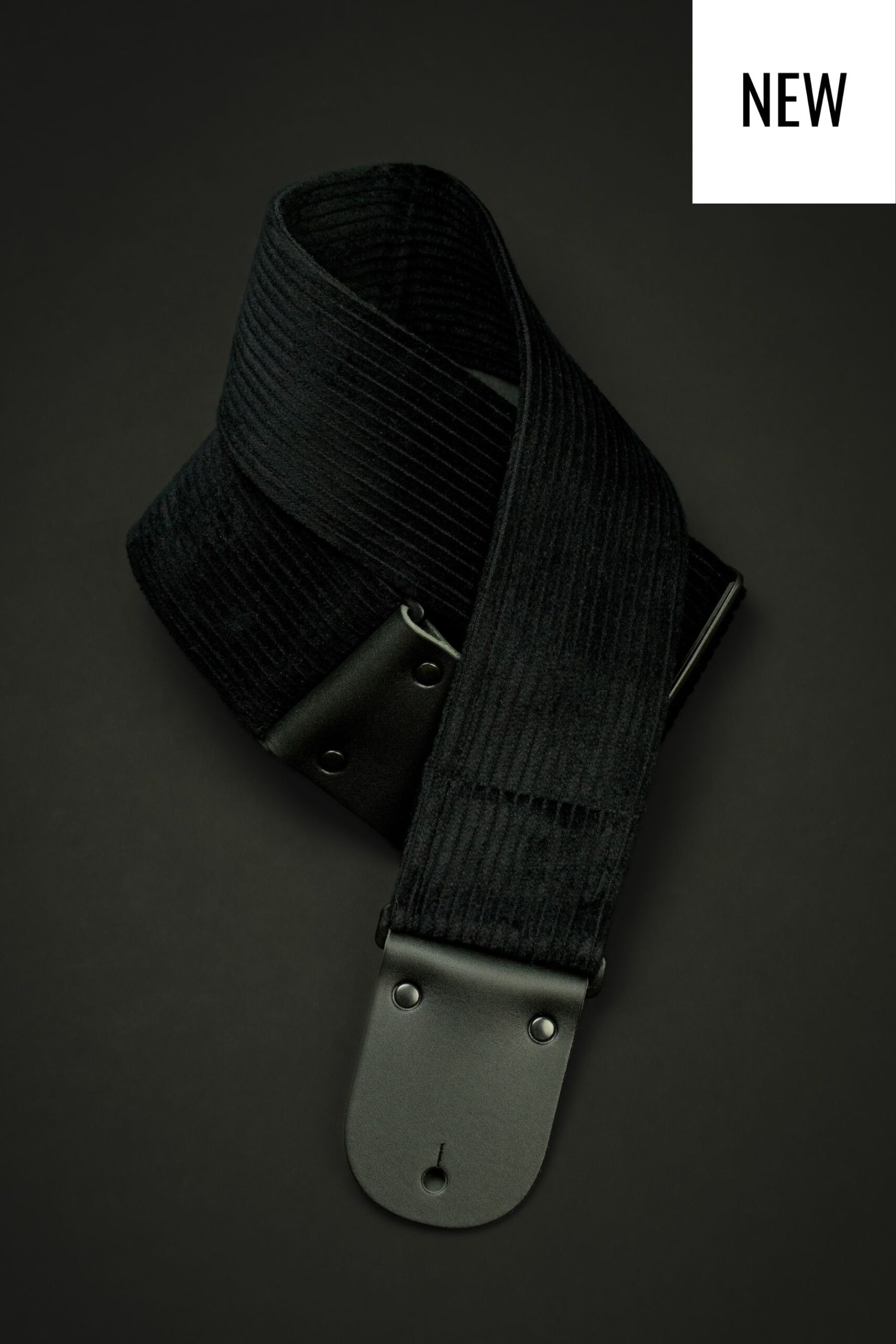 Mr.Strapsky Black Corduroy Vintage Guitar Strap