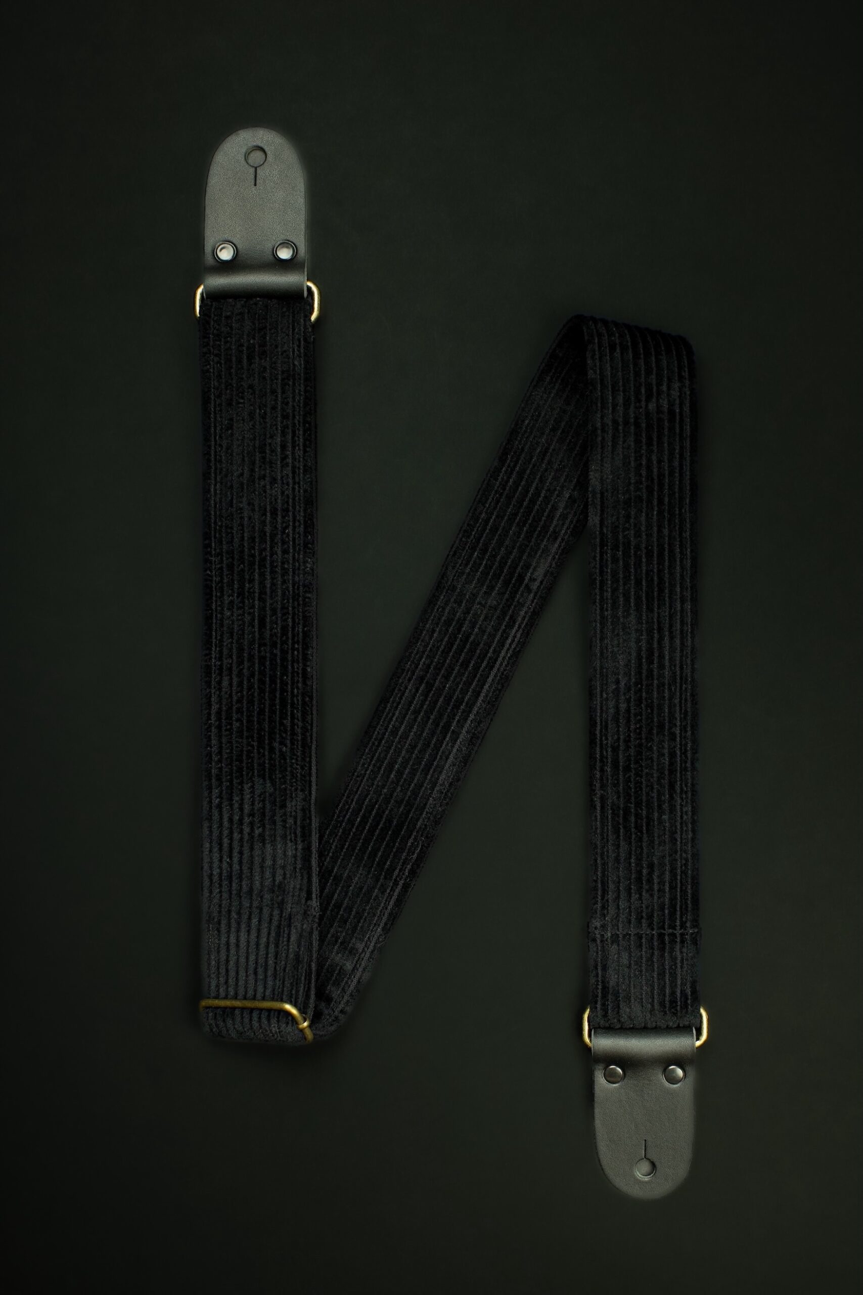 Mr.Strapsky Vintage Guitar Strap Black Corduroy-8
