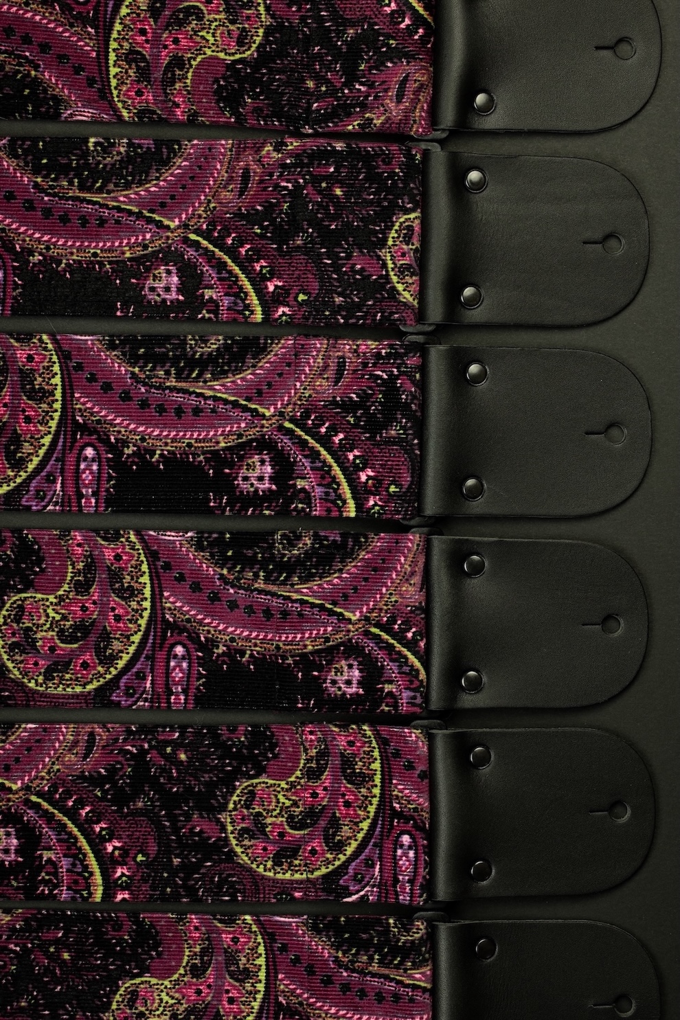 Purple Vintage Paisley Guitar Strap - Image 5
