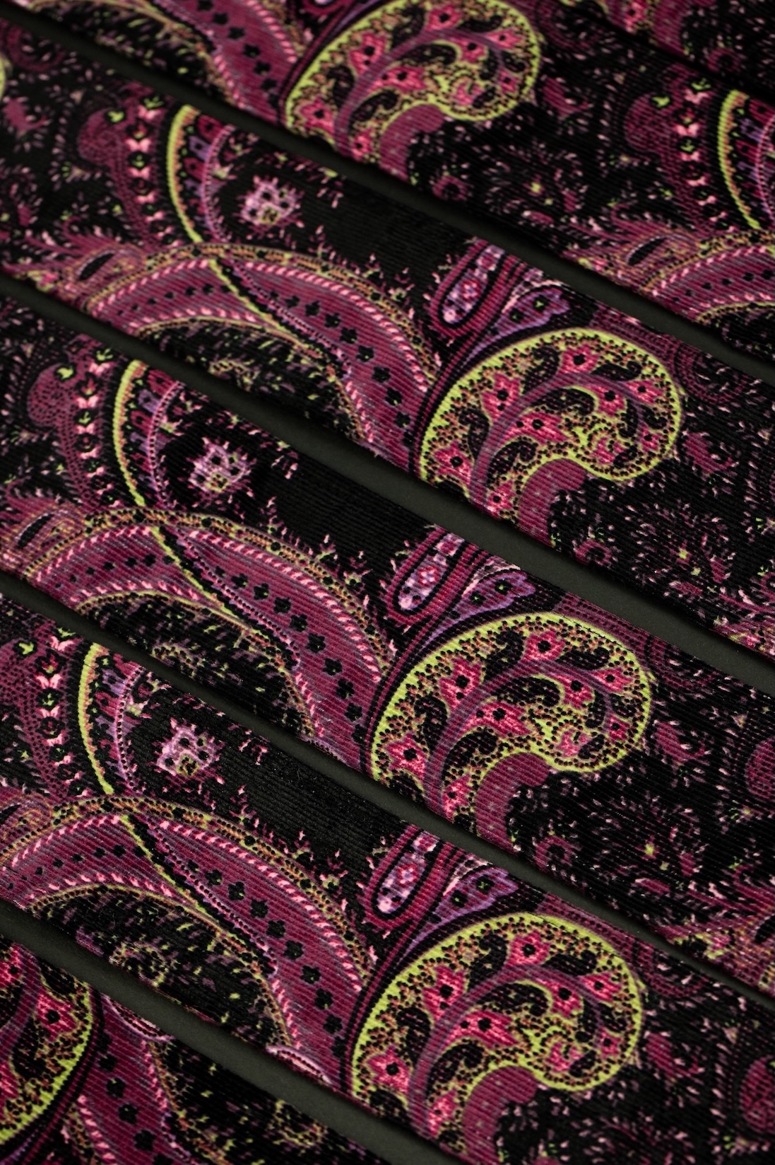 Purple Vintage Paisley Guitar Strap - Image 6