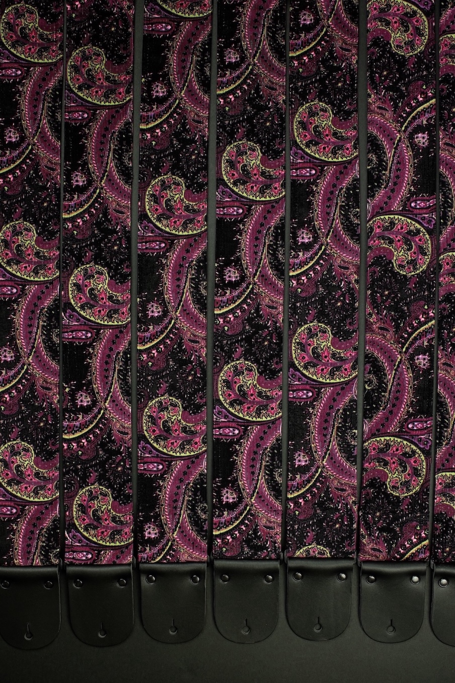 Purple Vintage Paisley Guitar Strap - Image 7