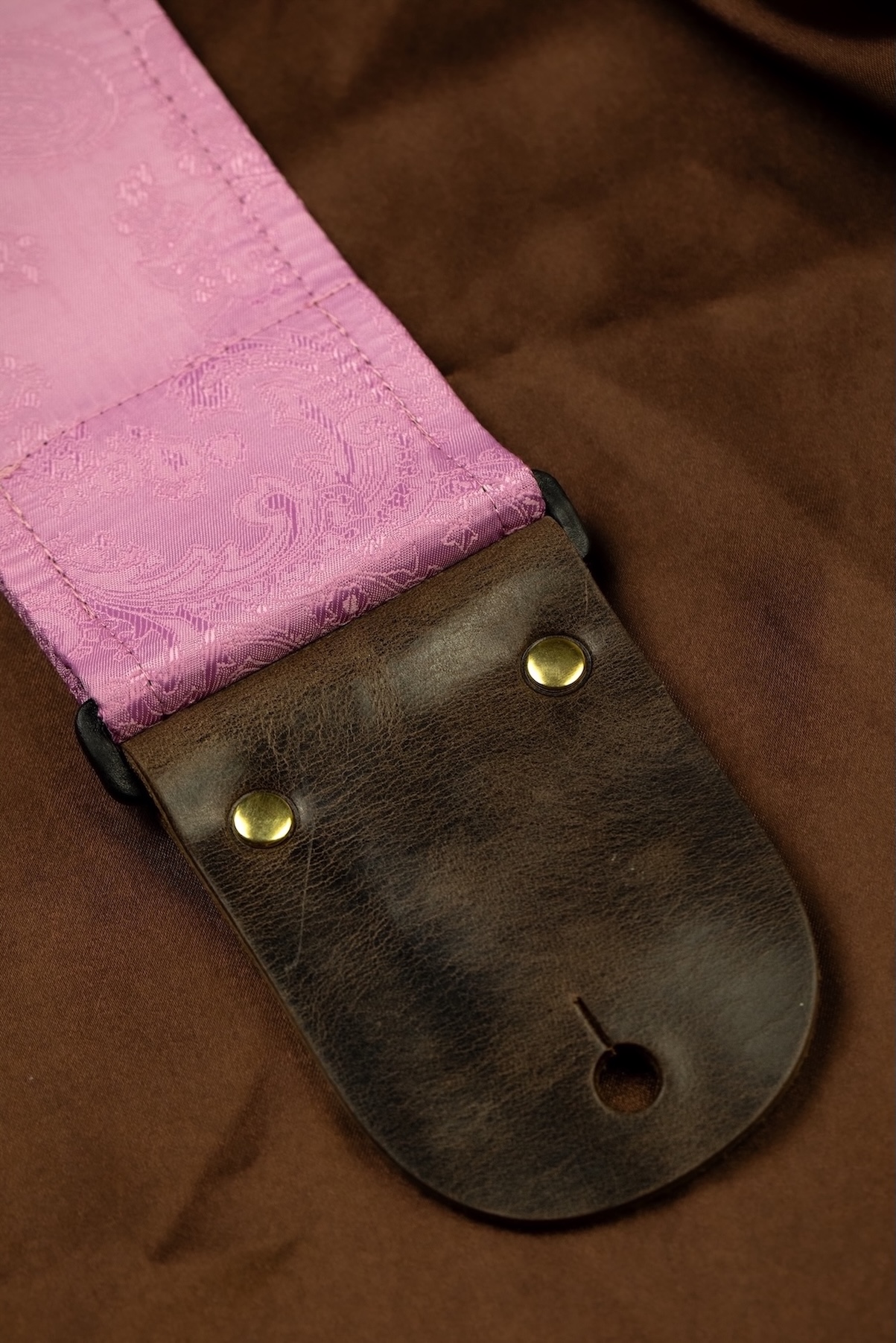 Pink Paisley Custom Shop Guitar Strap - Image 8
