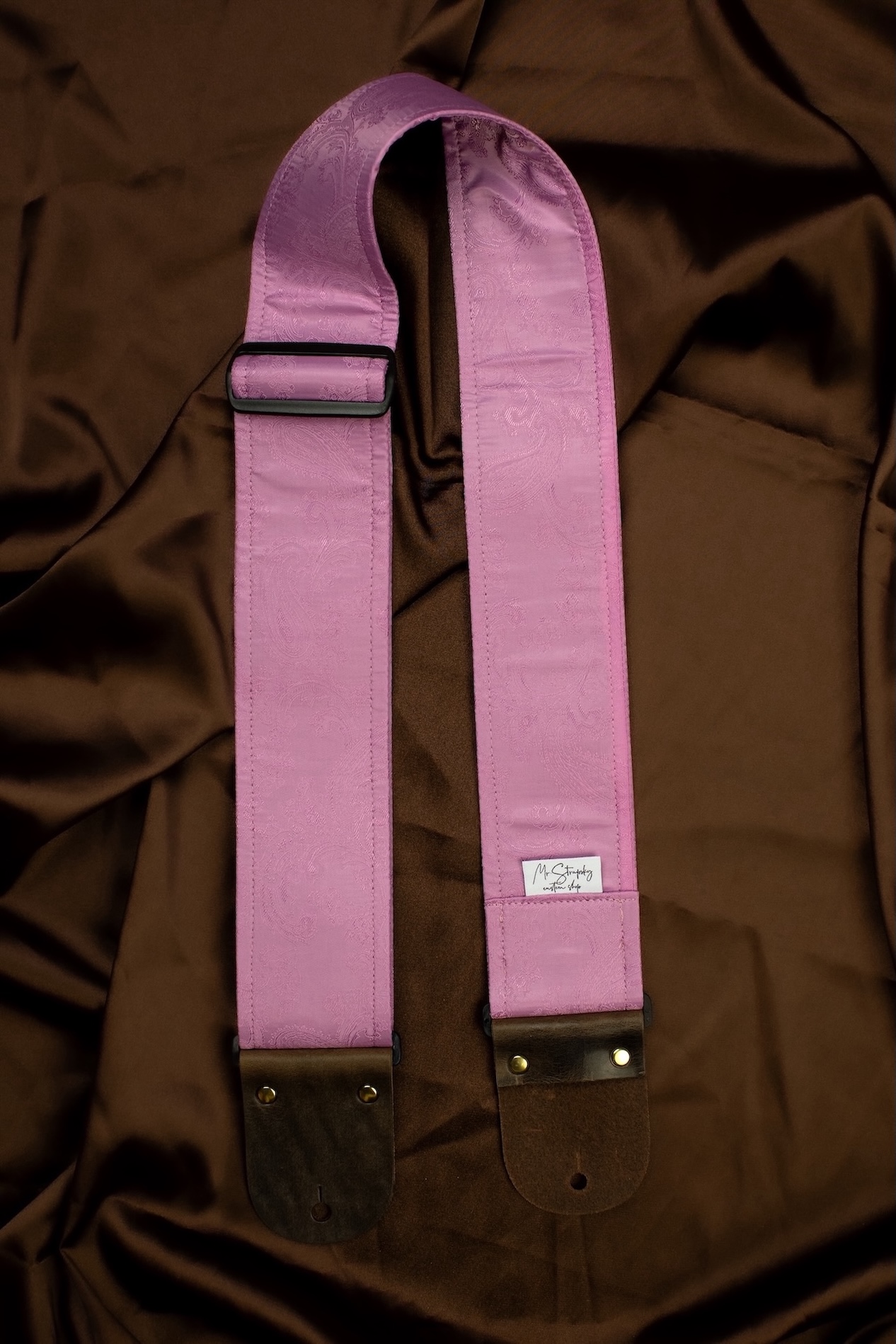 Pink Paisley Custom Shop Guitar Strap - Image 6