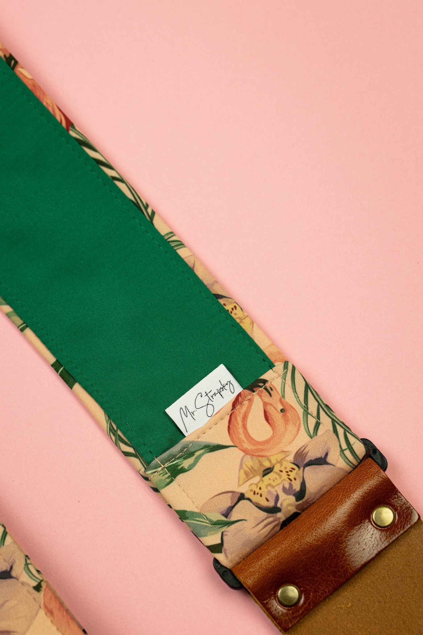 Flamingo Guitar Strap With Italian Satin - Image 7