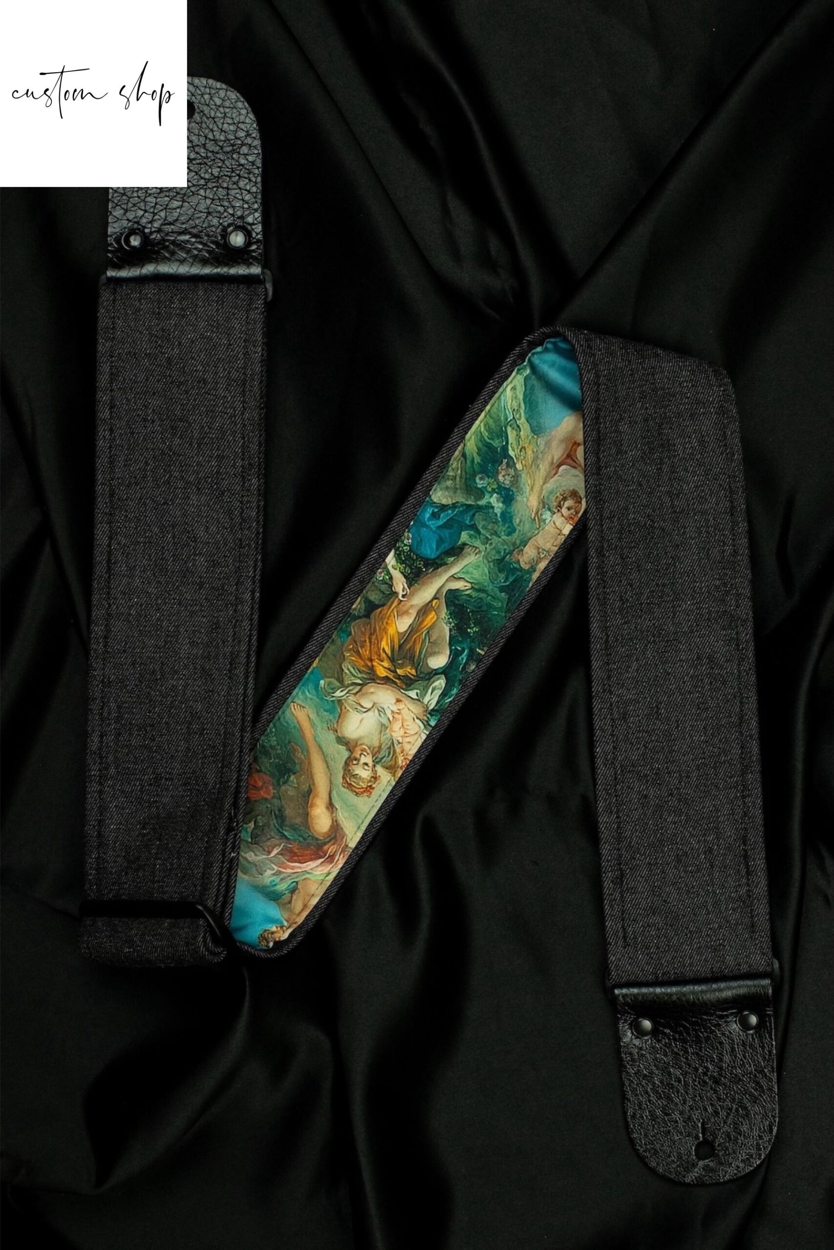 Mr.Strapsky Black Angels Guitar Strap Custom Shop Bass Strap-11