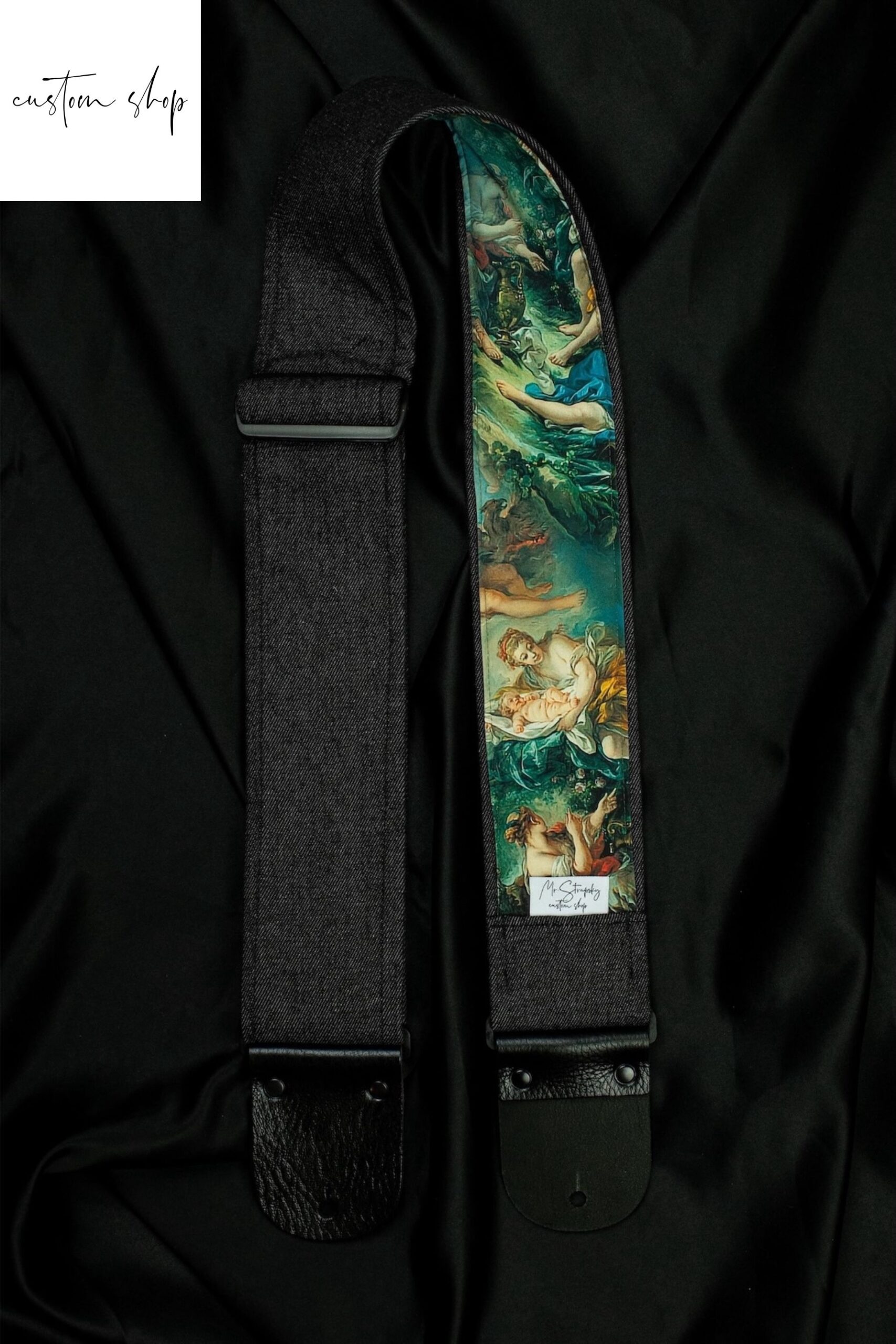 Mr.Strapsky Black Angels Guitar Strap Custom Shop Bass Strap-3