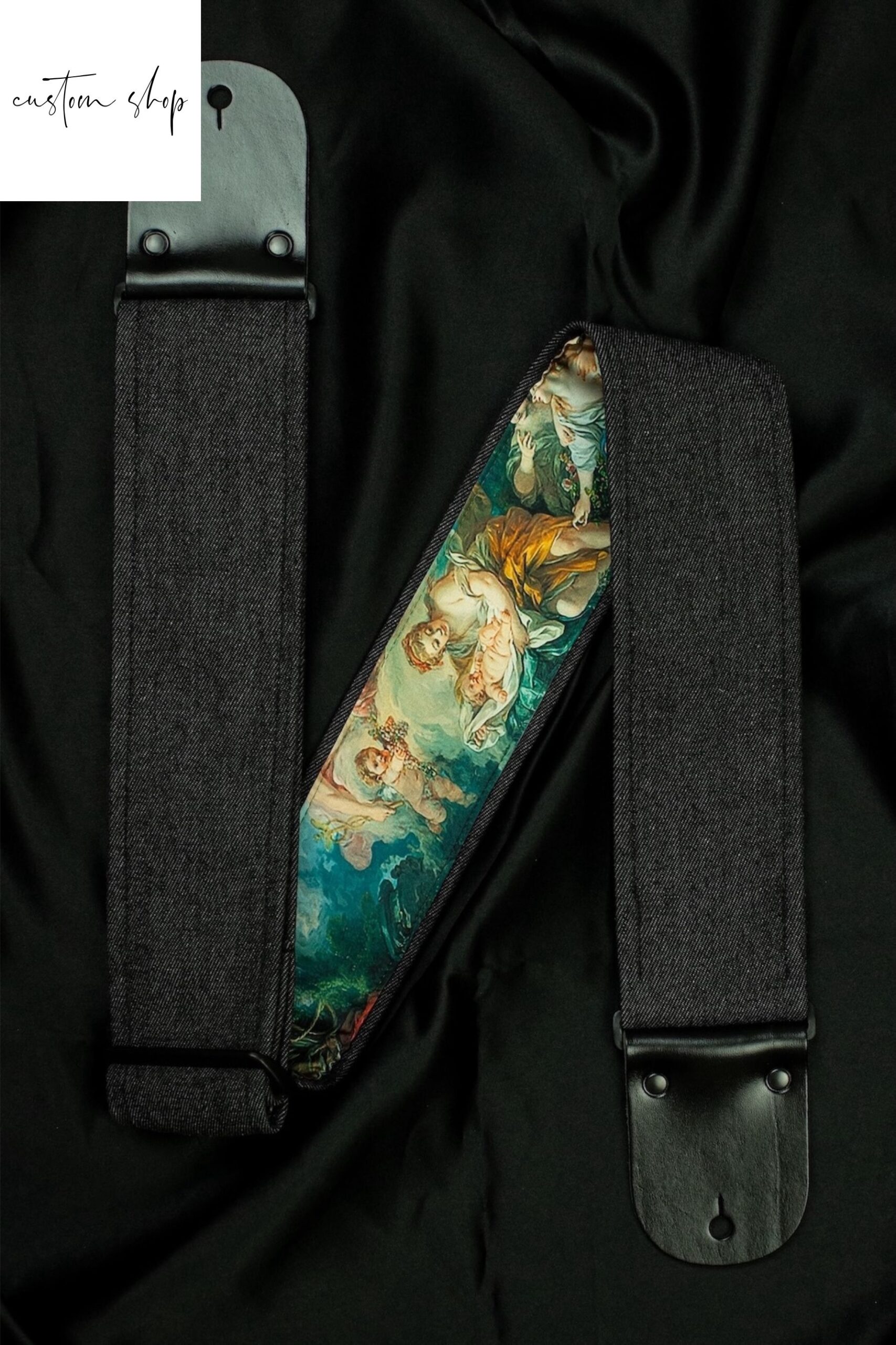 Mr.Strapsky Black Angels Guitar Strap Custom Shop Bass Strap-52