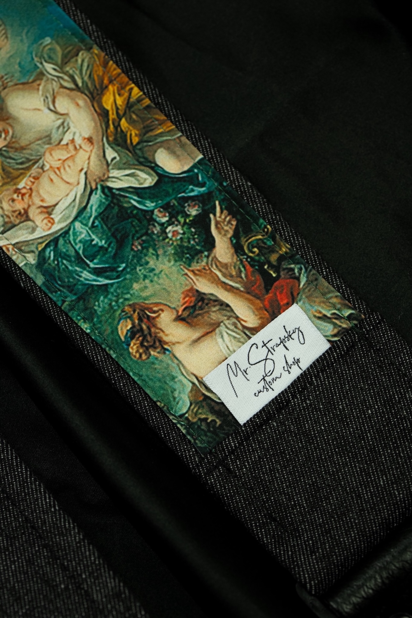 Black Angels Black Denim Guitar Strap - Image 5